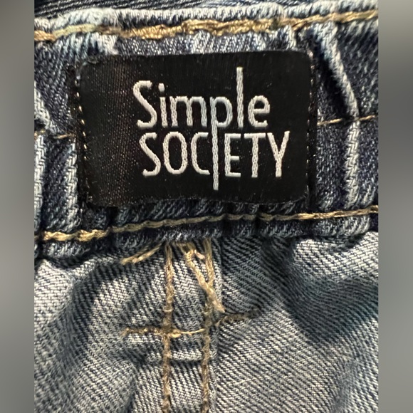 Simple Society Cargo straight high denim Jeans SZ 9/29 - Picture 5 of 9